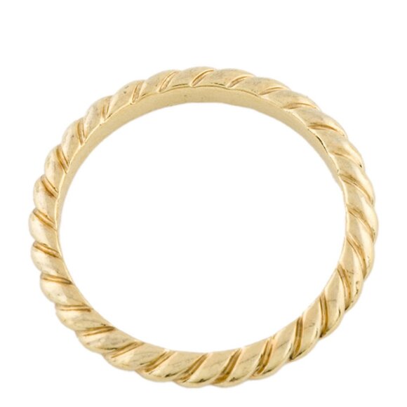 DAVID YURMAN 18K 750 YELLOW GOLD CABLE BAND RING - Picture 7 of 8